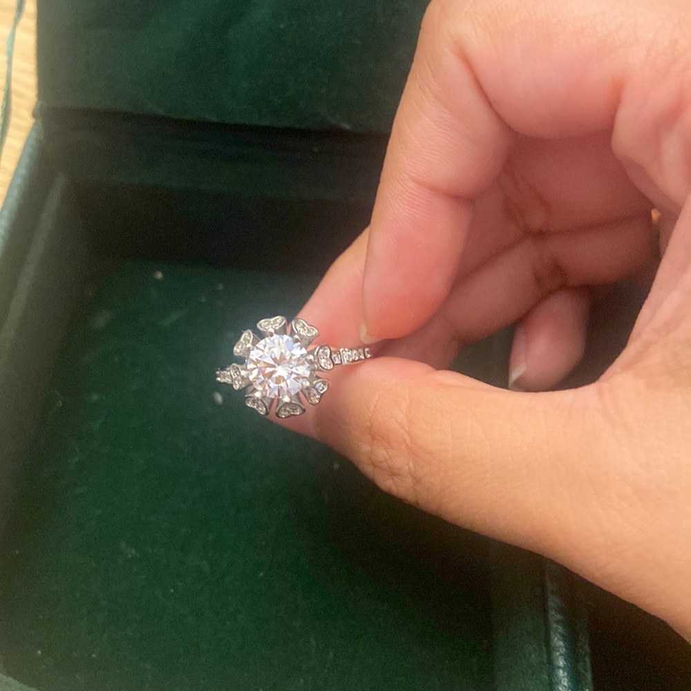 Sterling Silver Engagement Ring